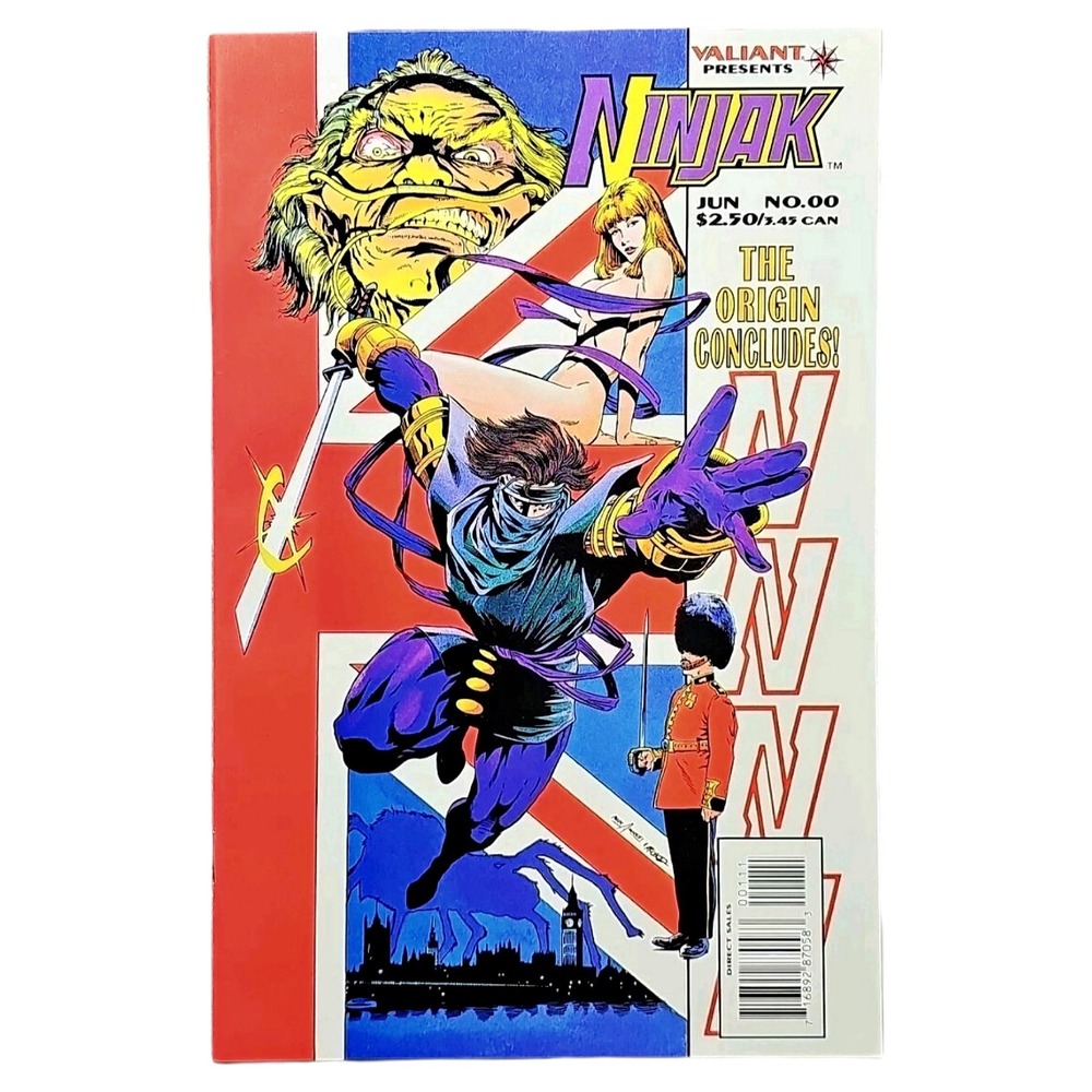 Valiant Ninjak #00 Comic June 1994 Origin Concludes Joe Quesada Art Excellent
